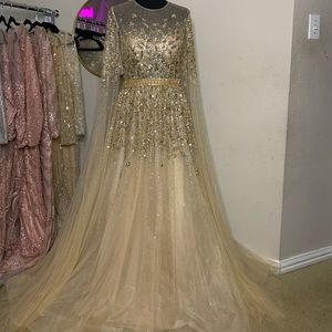 Beautiful golden evening gown